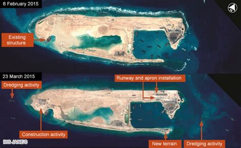 china excavating mountains for sea reclamation|south china sea land reclamation.